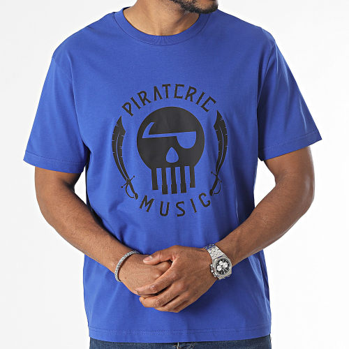 Tee Shirt Oversize Large Logo Bleu Roi
