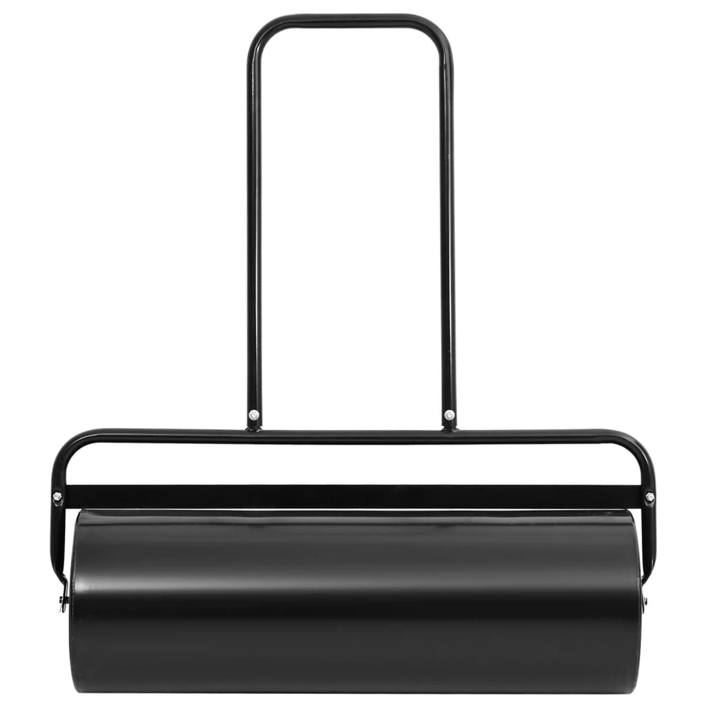 vidaXL Gazonroller Zwart 63 L IJzer en Staal