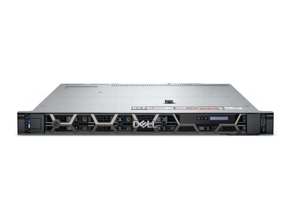 Dell PowerEdge R450 - Server - rack-monterbar 1U - 2-vejs - 1 x Xeon Silver 4310 / op til 3.3 GHz - RAM 16 GB - HDD 1.2 TB - Matrox G200 - Gigabit Ethernet - skærm: ingen - sort - med 3 års Basic Onsite