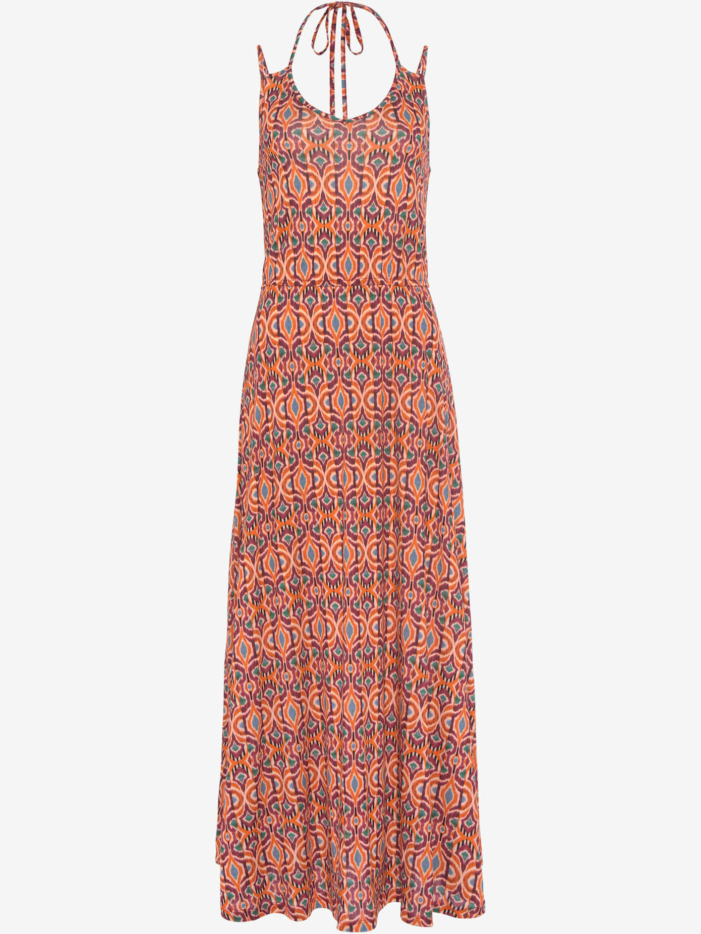 Robe longue encolure en v dégagée