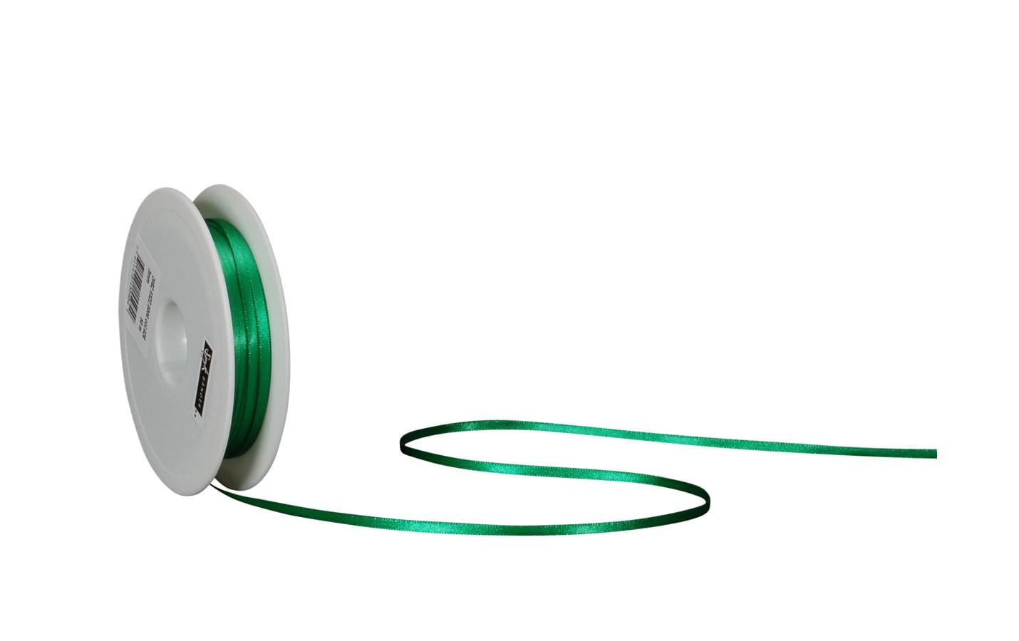 Satinband 3 mm x 50 m, GrünBand für Geschenke