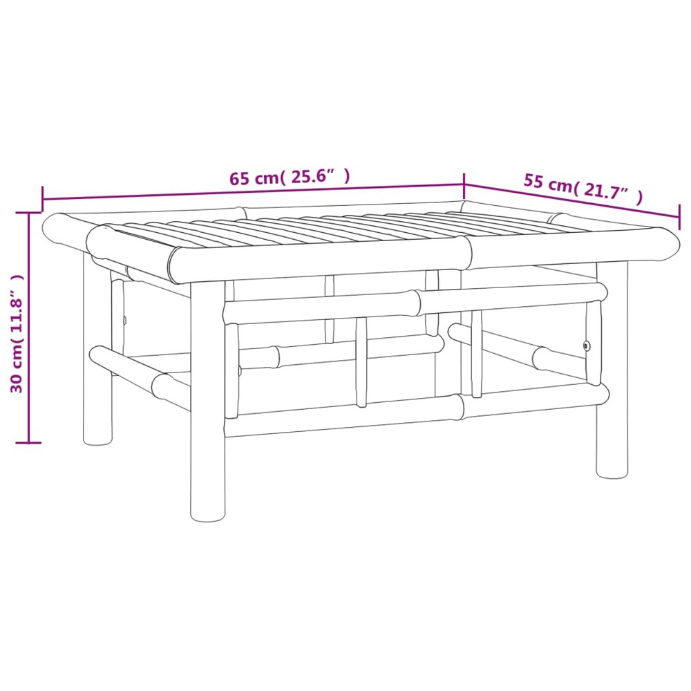 Salon de jardin meuble d'extérieur ensemble de mobilier 7 pièces avec coussins gris foncé bambou