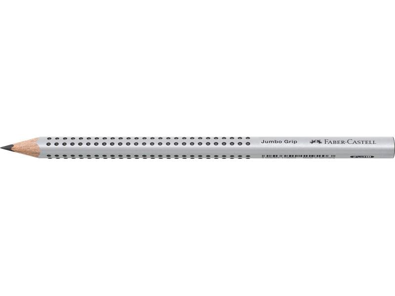 Faber-Castell Bleistift Jumbo Grip 2001 HB, Silber Schreiblernbleistift