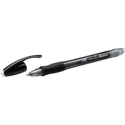Bic Gelocity Illusion - Roller effaçable - 0,7 mm - noir