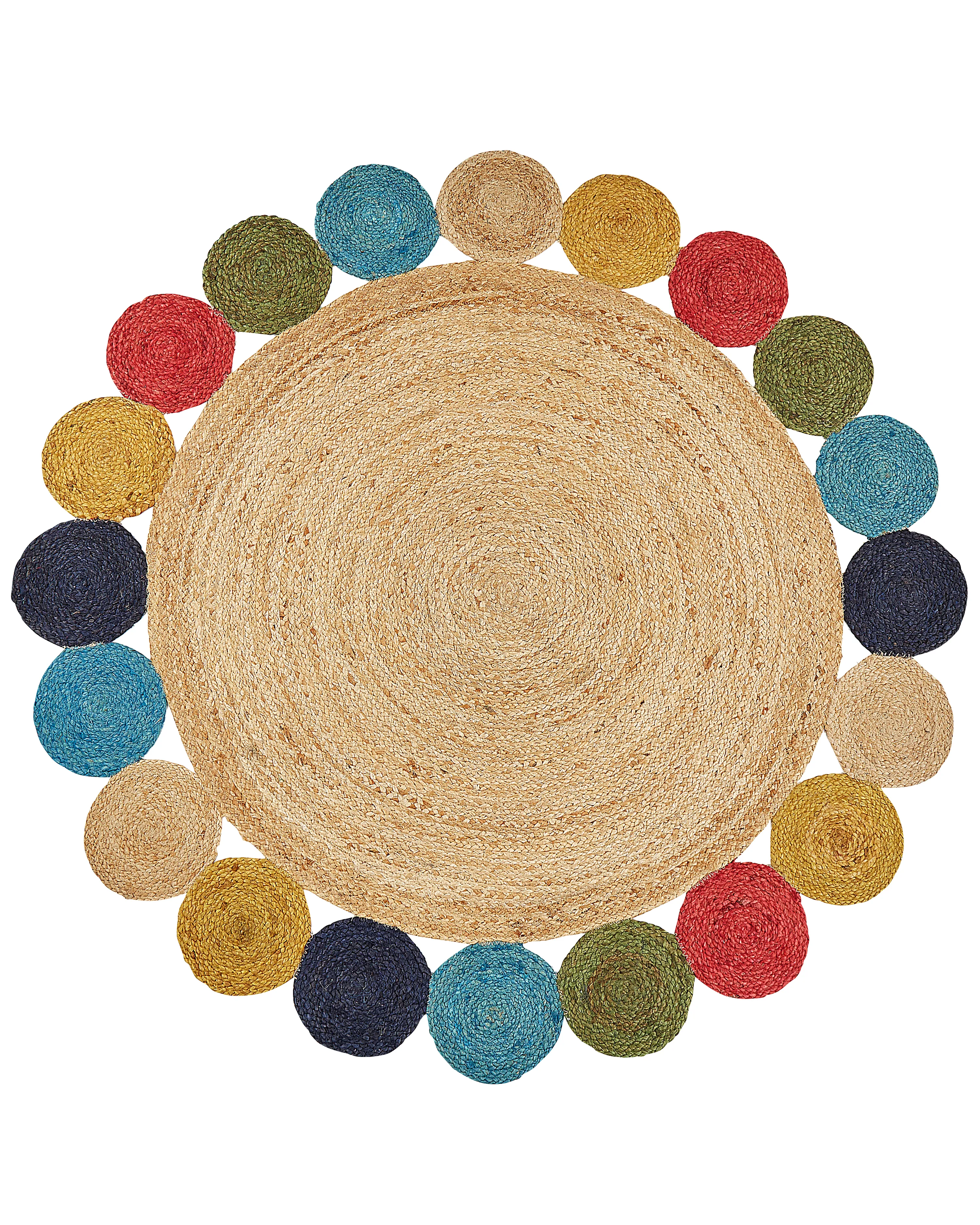 Vloerkleed VOSTAN Meerkleurig ø 140 cm Jute