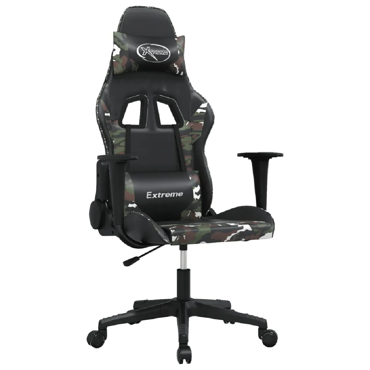 vidaXL Chaise de jeu Noir et camouflage