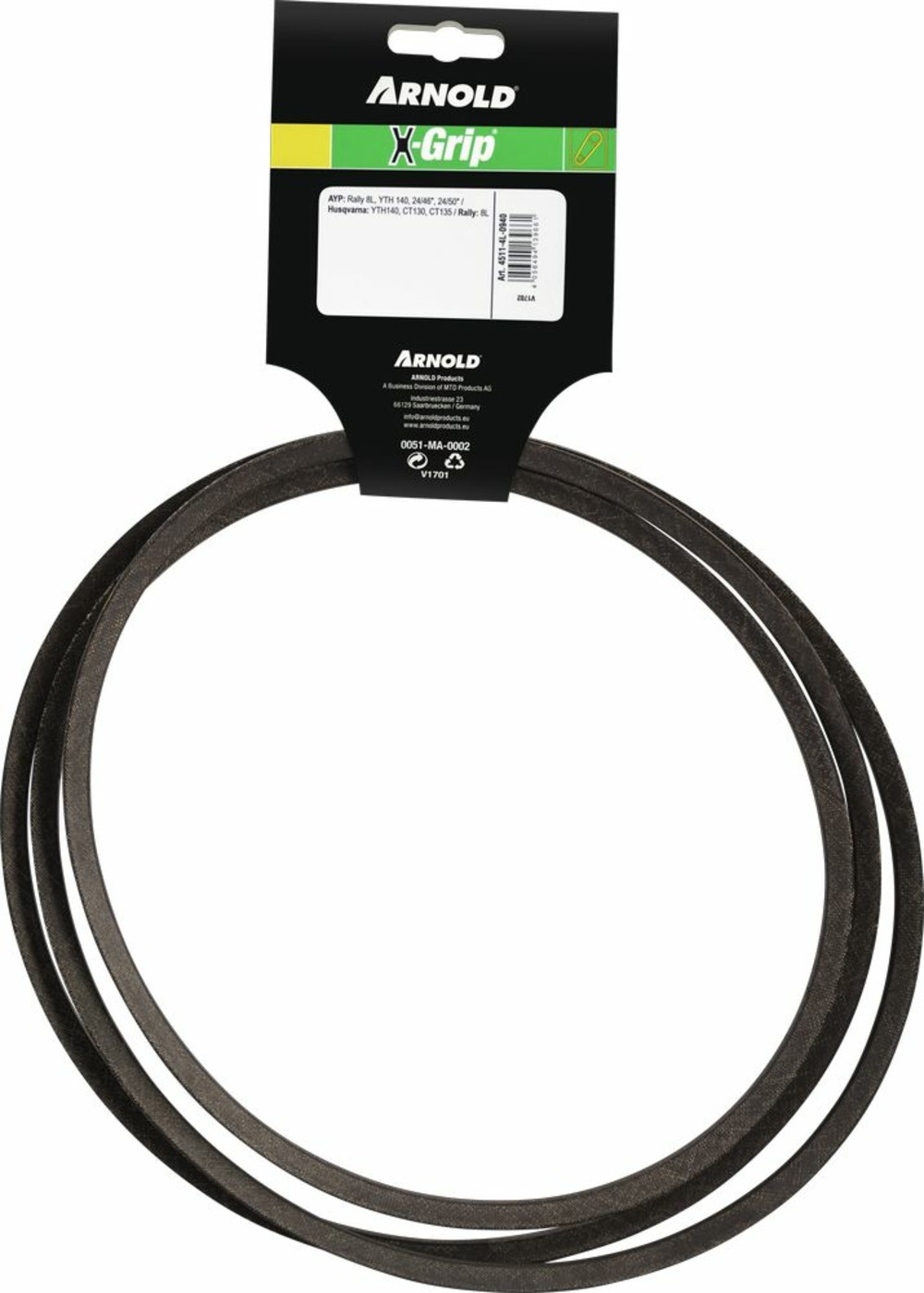 Courroie trapézoïdale x-grip v de type 4l940