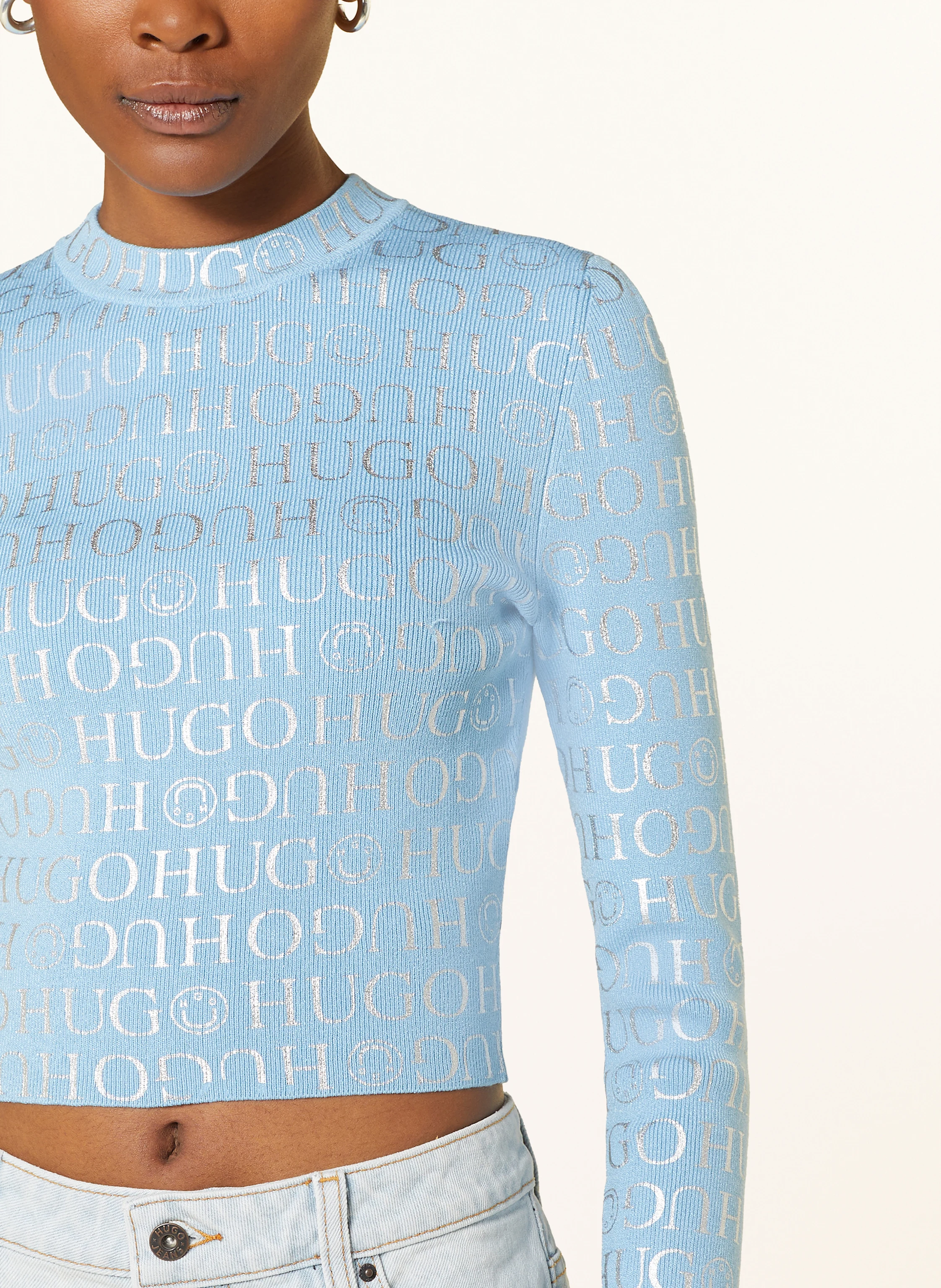 HUGO BLUE Cropped-Pullover SOIL