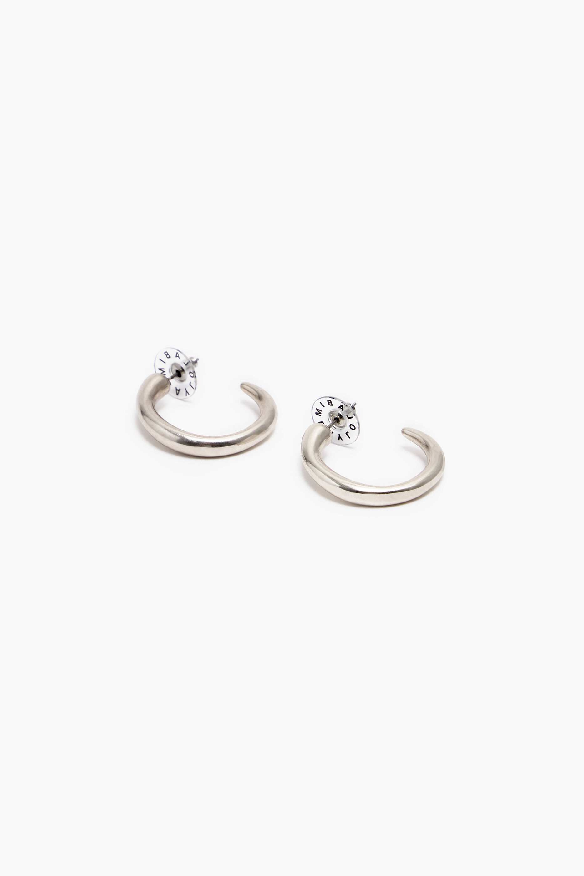 brincos de argola maxi prateados foscos