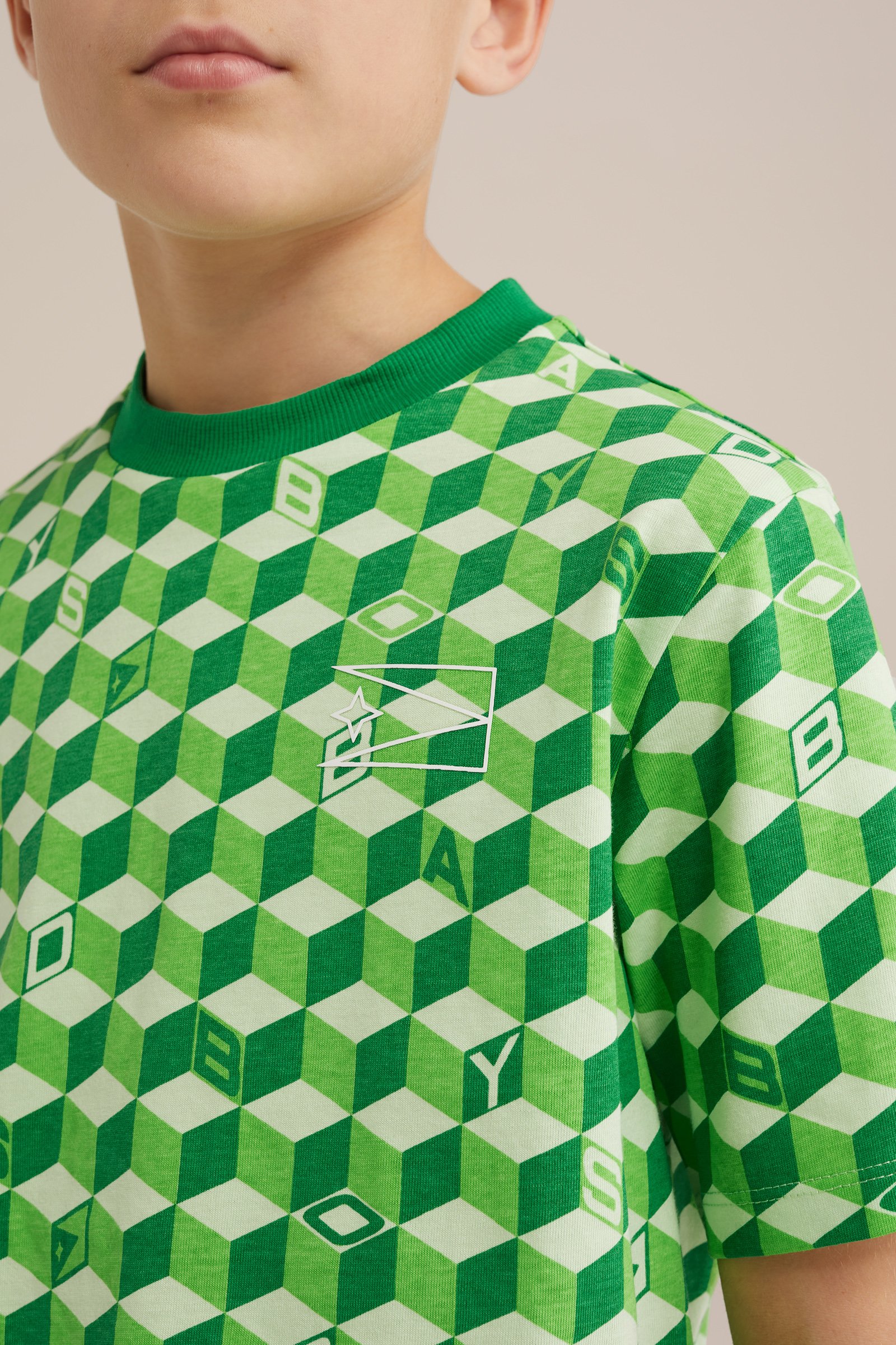 Jongens T-shirt met dessin WE Fashion Groen