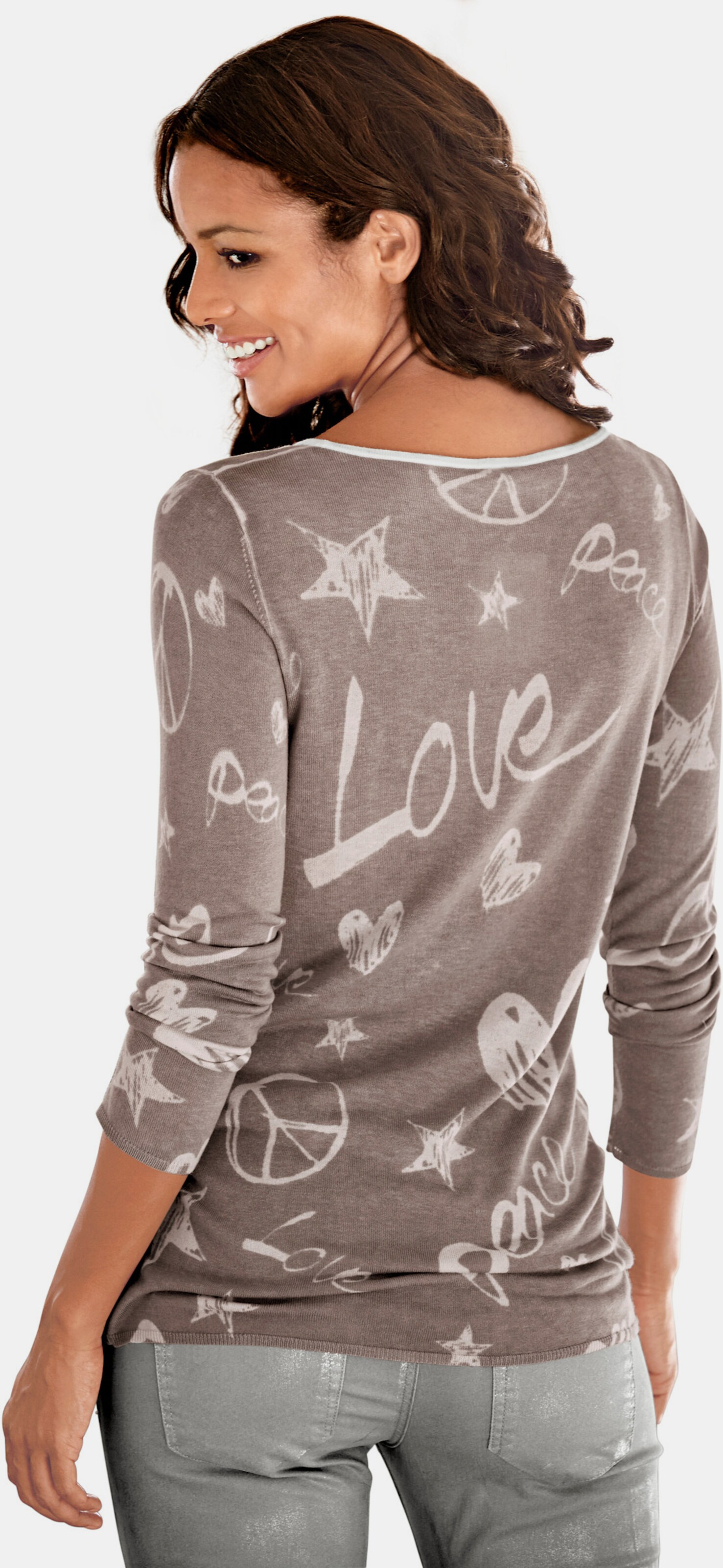 Druck-Pullover