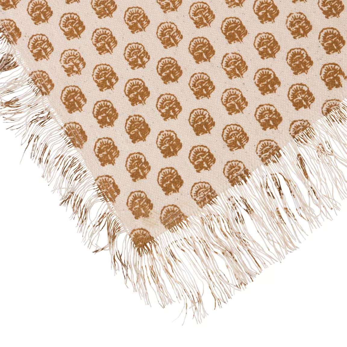 Nappe rectangulaire coton (150 x 250 cm) Indie Beige
