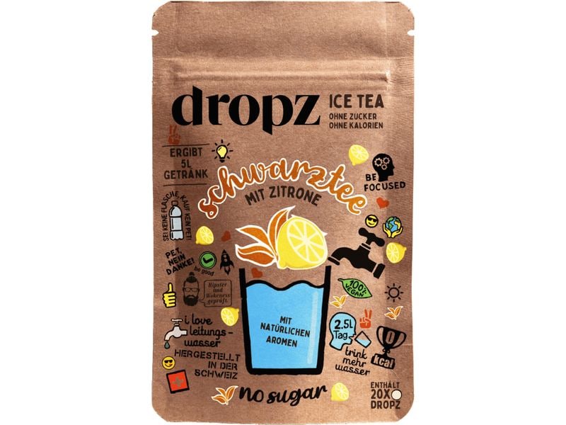 Dropz Cold Classics – Ice Tea Zitrone  1 Beutel à 20 Stück Mit Leichtigkeit mehr trinken
