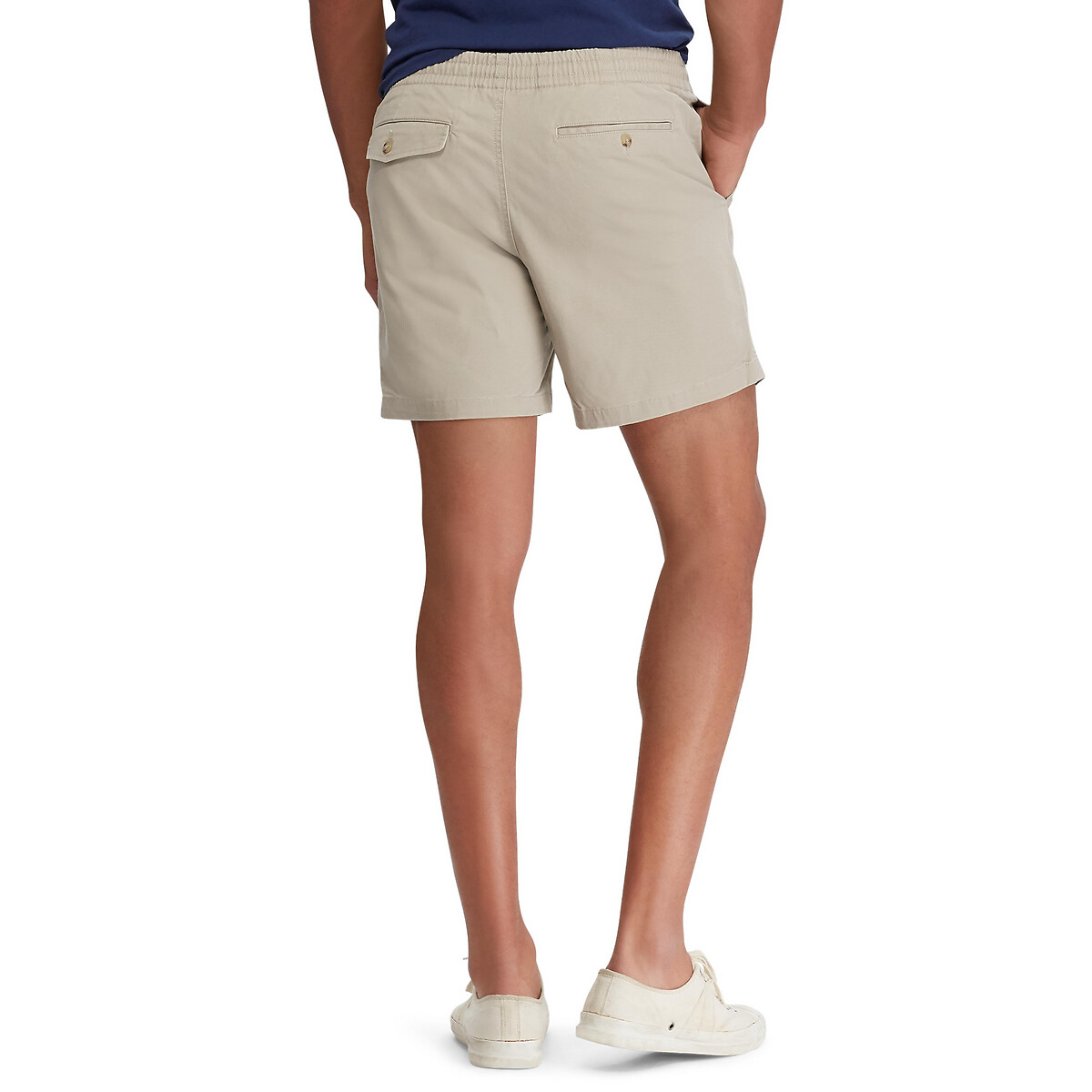 POLO RALPH LAUREN<br>Shorts retos em algodão elástico, estilo preppy