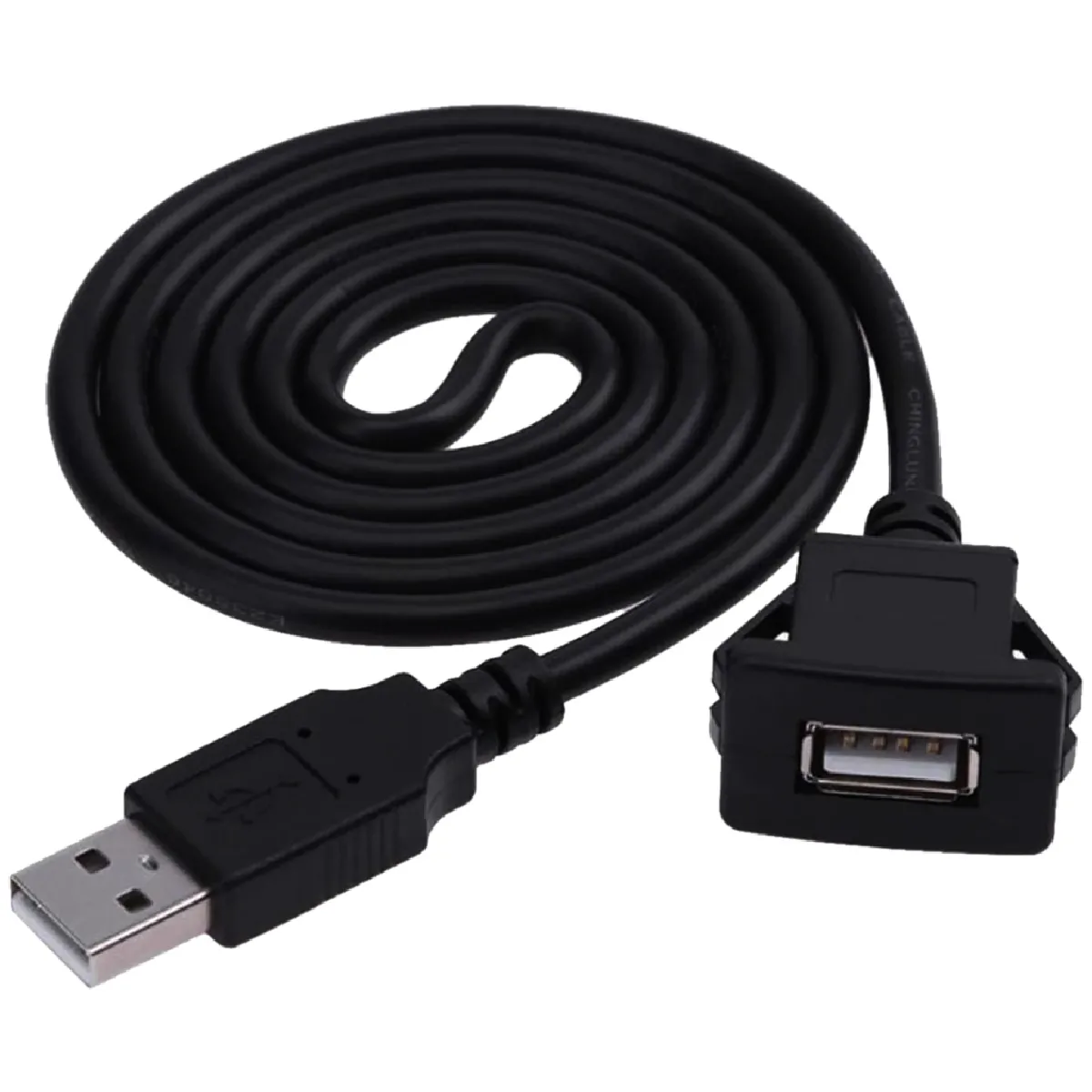 Support de tableau de bord USB étendu 1 m Noir