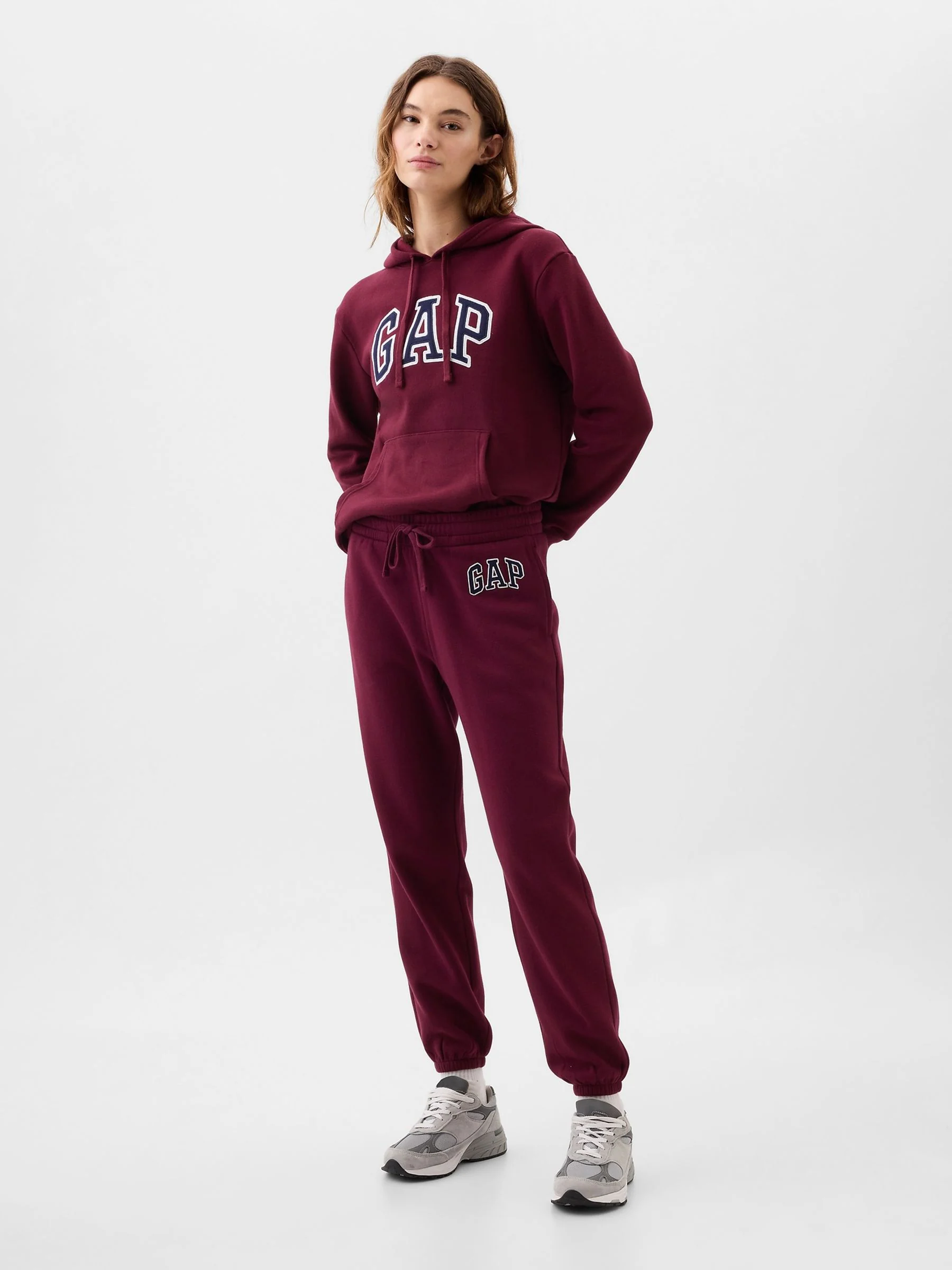 Rood - Gap joggingbroek met logo en rechte pijpen