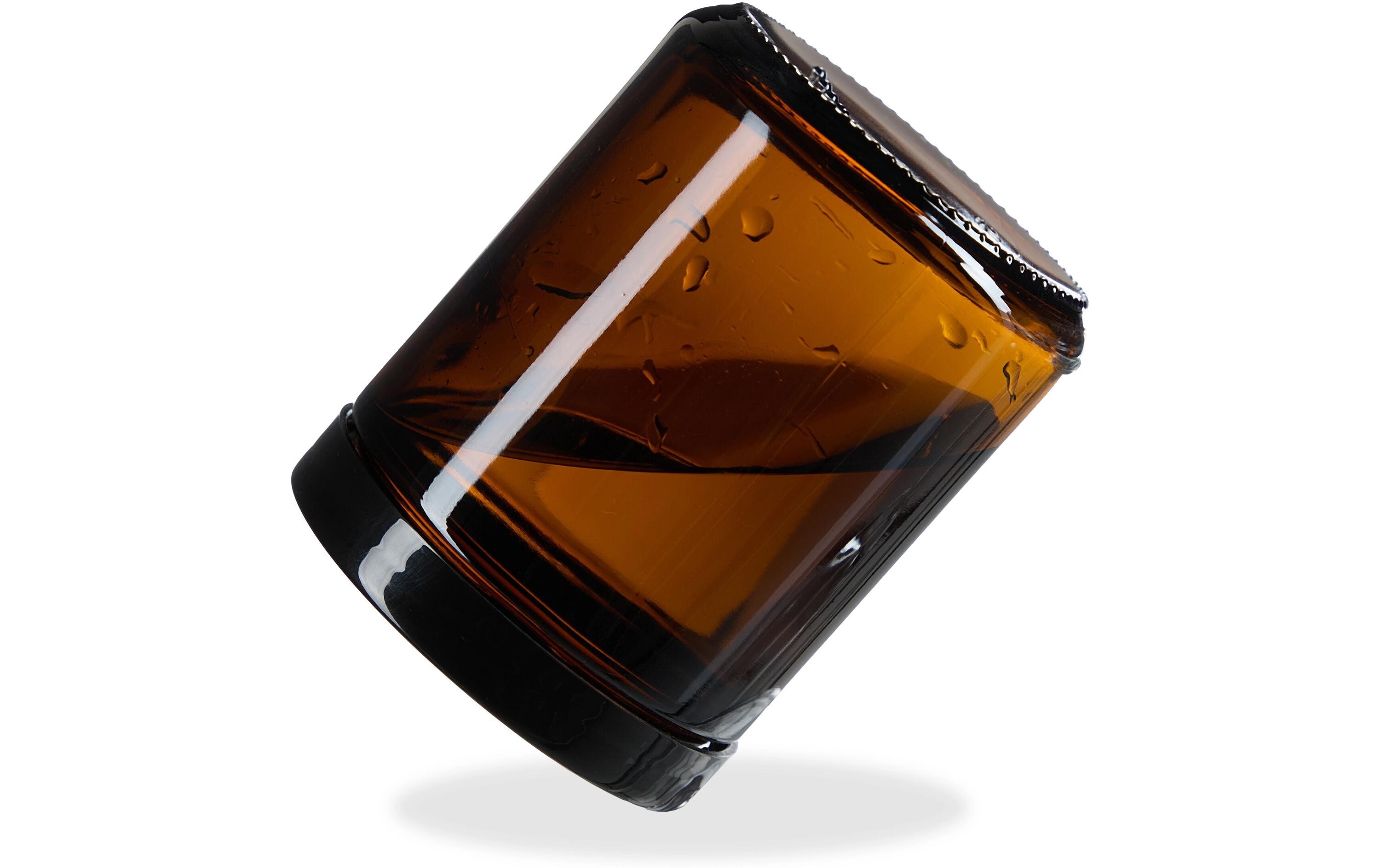 Braunglas Salbentiegel 240 ml, 12 StückZur Aufbewahrung von selbst gemachten Cremes, Salben oder ätherischen Ölen