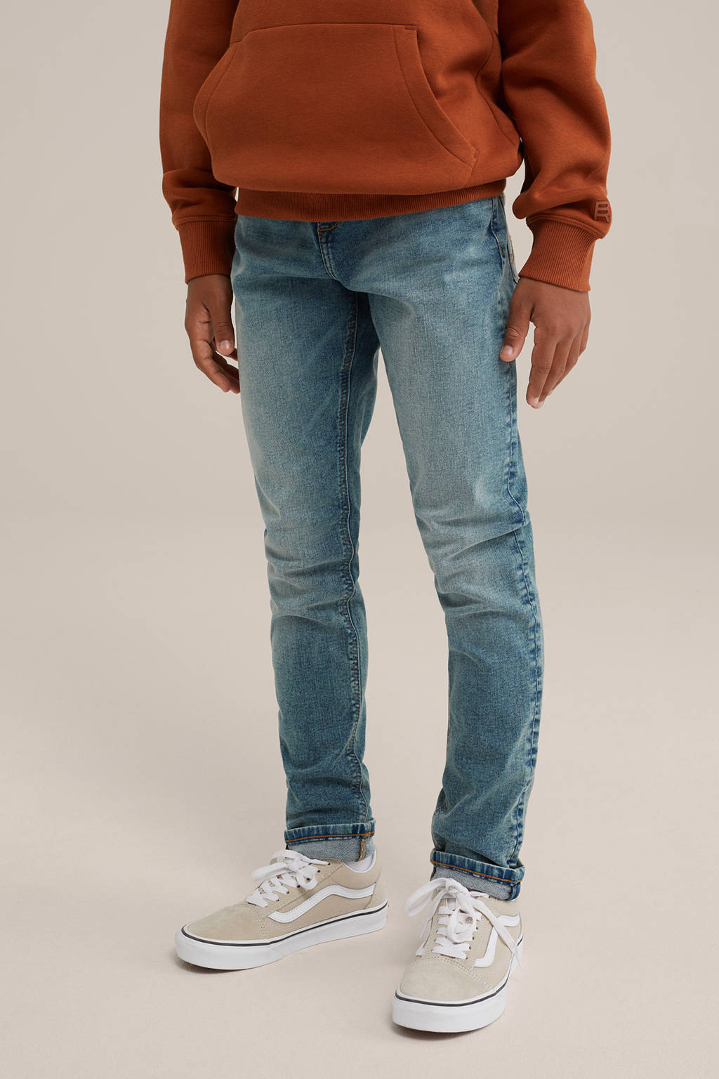 WE Fashion slim fit jeans green cast denim
