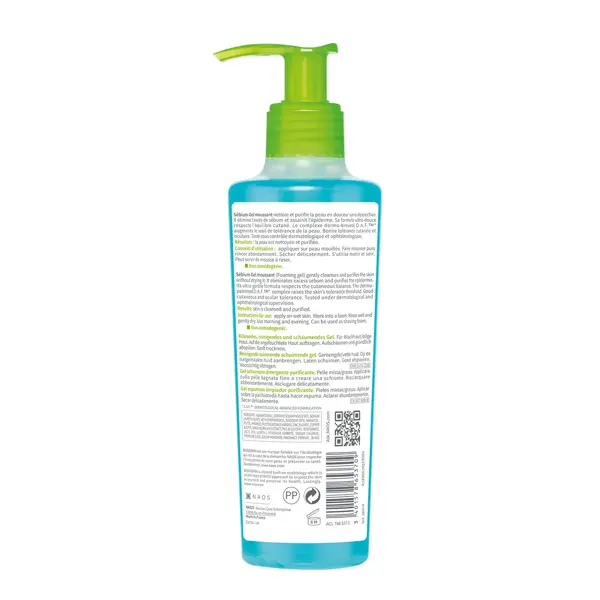 Bioderma Sébium Gel de Limpeza Espumante Purificante para Pele Mista a Oleosa 200ml