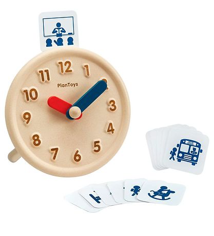 PlanToys Tr?leget?j - L?r Klokken - Tr?