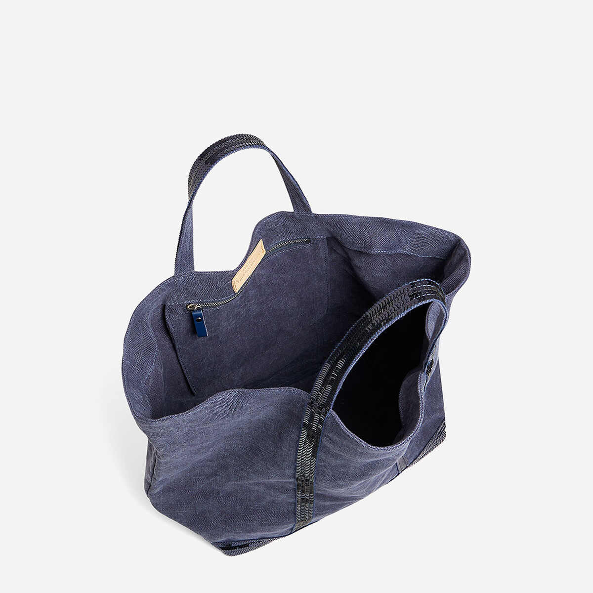 VANESSA BRUNO<br>Bolsa tamanho G em linho e zecchinos