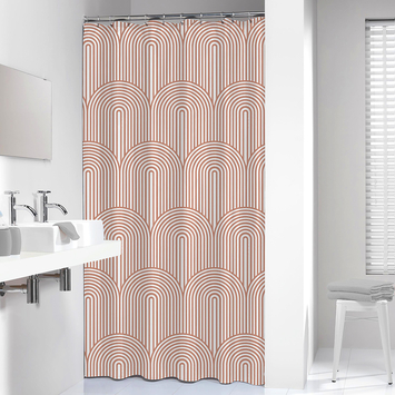 Sealskin douchegordijn brave 180x200cm d.roze/wit