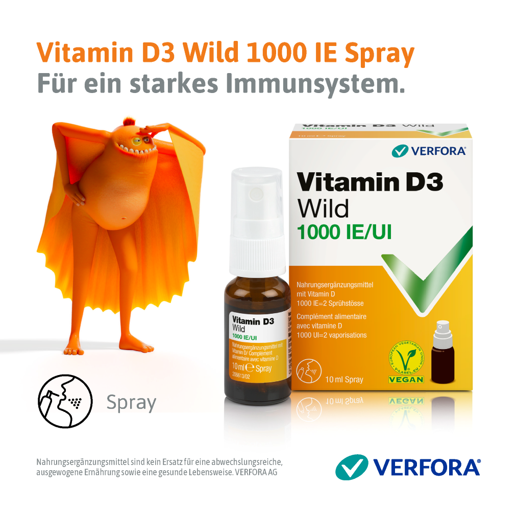 VITAMINE D3 WILD Spray 1000 IE vegan 10 ml<br>10 ml, Spray, vegan