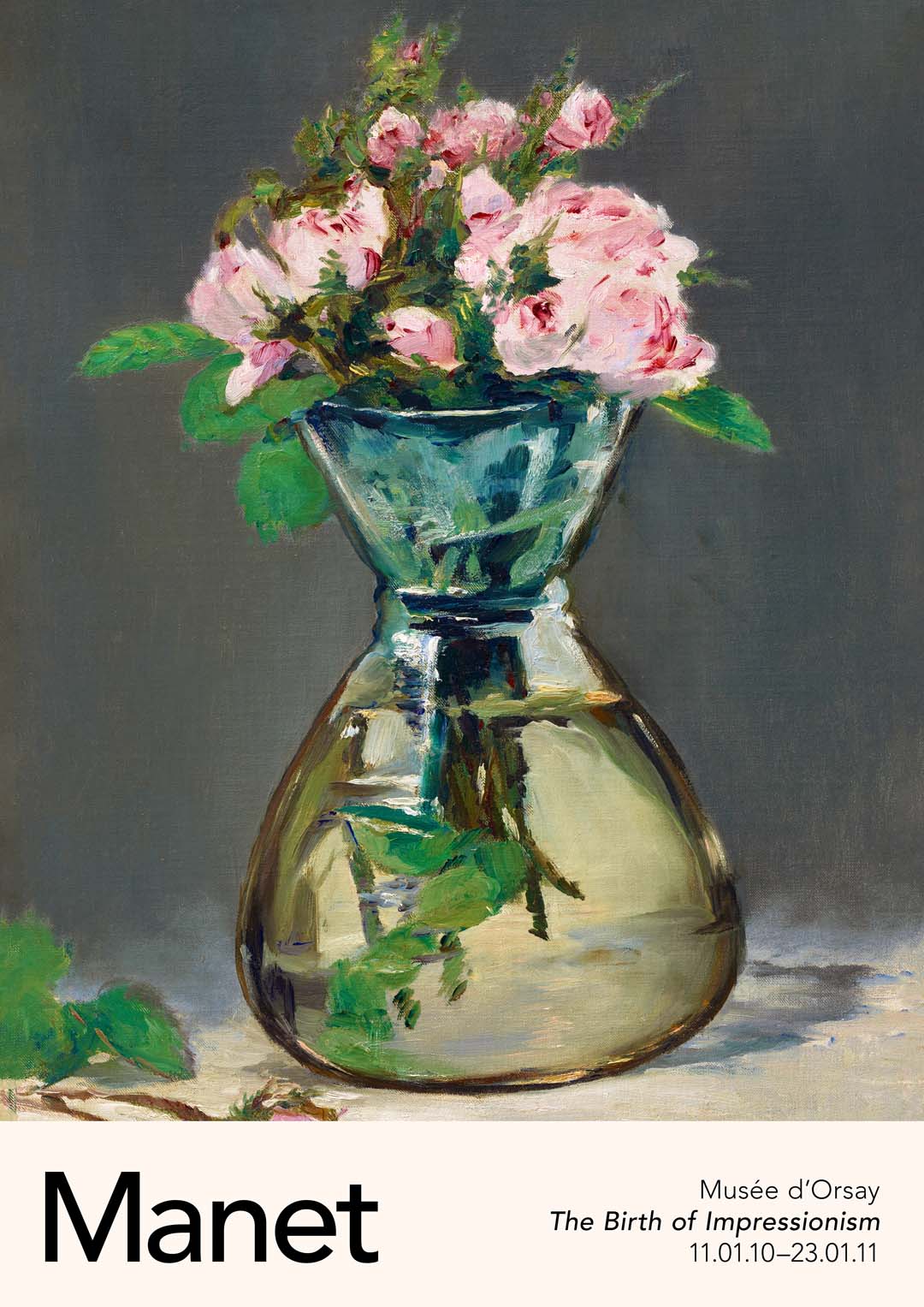 Moosrosen in einer Vase von Manet Ausstellung