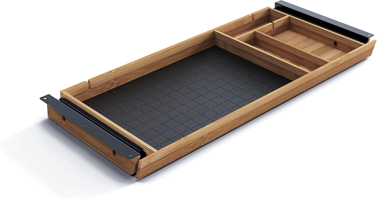 ACTIFORCE® Untertisch Schublade aus Bambus – Ausziehbare Schreibtischschublade | Schubfach & Organizer für Homeoffice | Perfektes Schreibtisch Zubehör & Unterbau Schublade