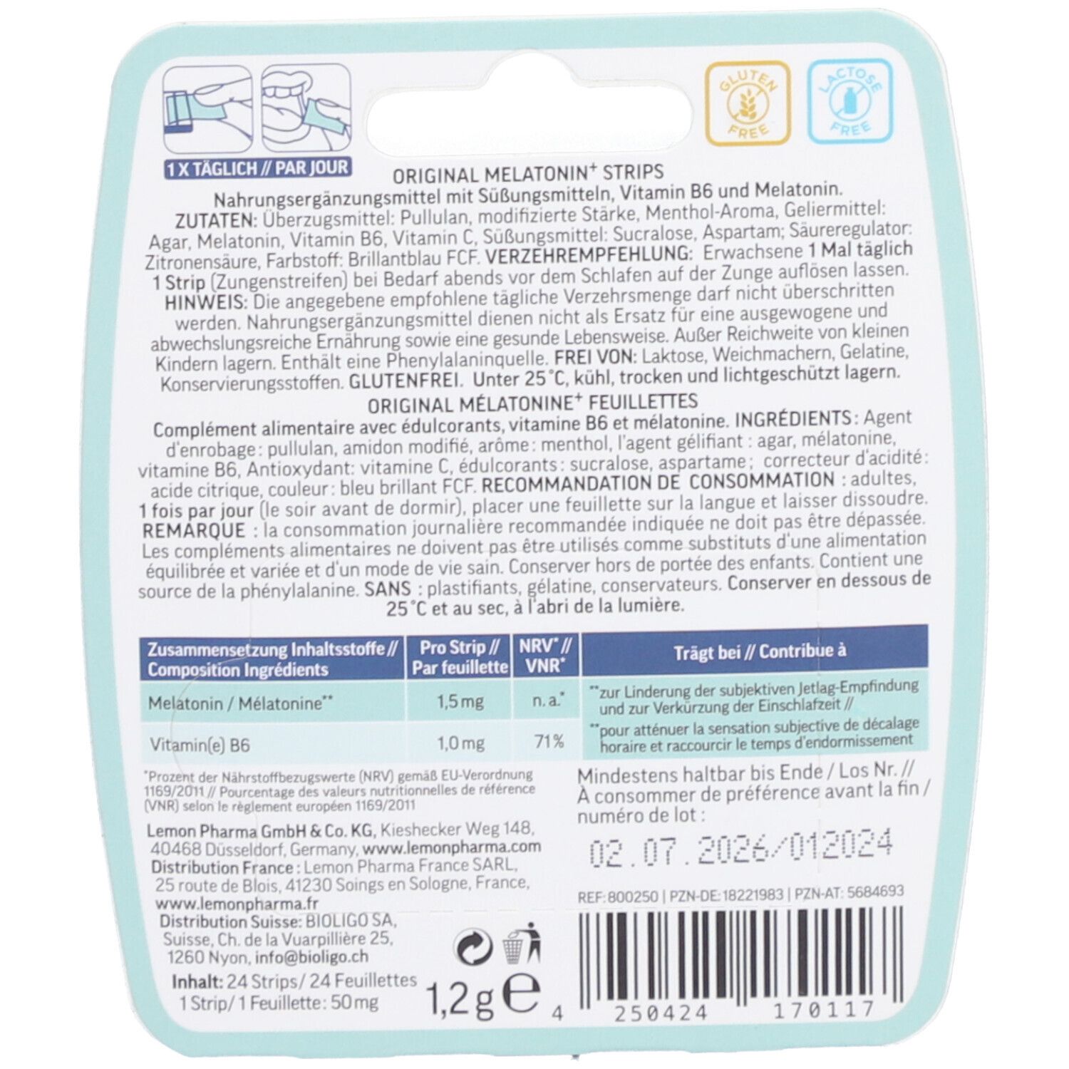 MELATONIN STRIPS Zungenstreifen
