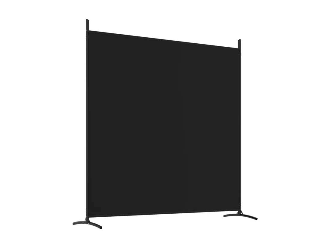 Cloison de séparation 3 panneaux Noir 525x180 cm Tissu
