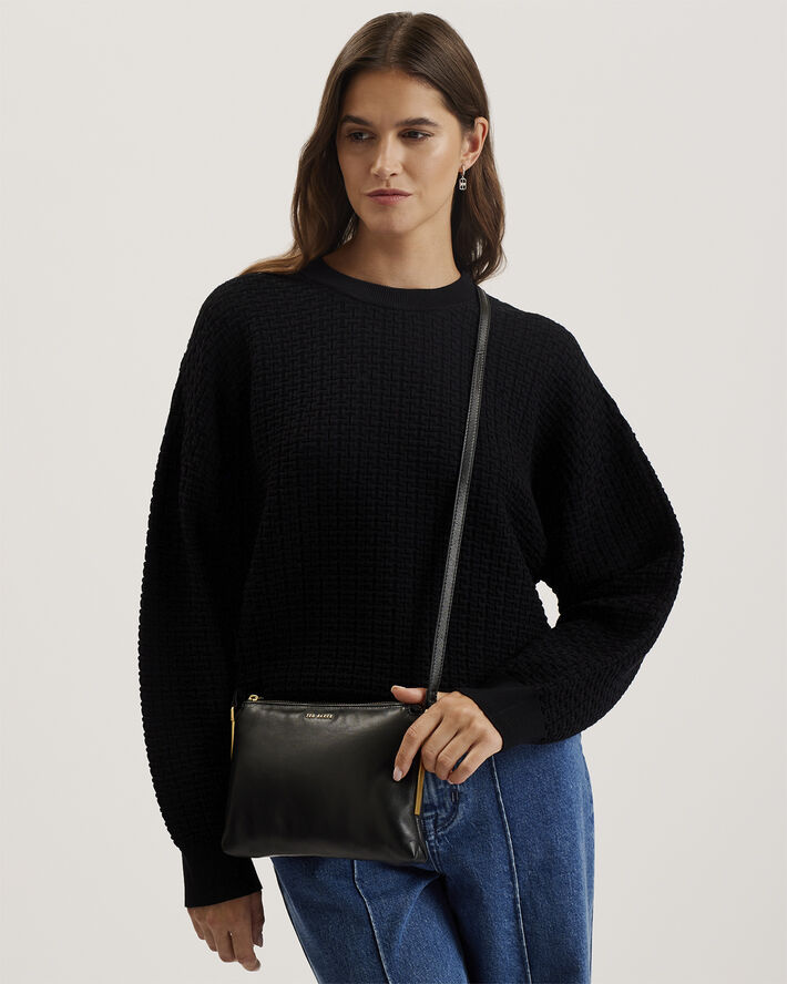 Ted Baker SAMILLY Slim Soft Quilted Cross Bod Black