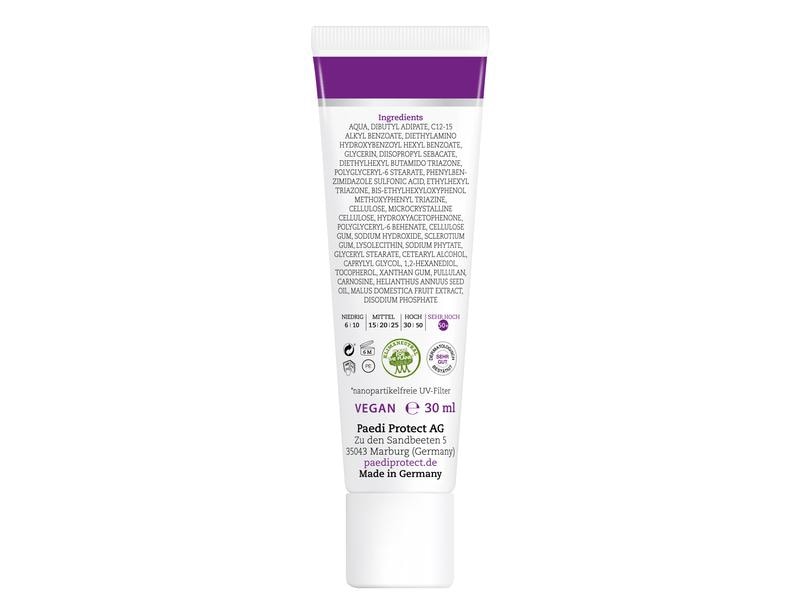 Paediprotect Sonnencreme LSF 50  30 ml Gesichtssonnencreme für jede Jahreszeit