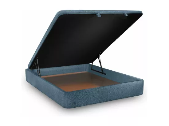 Sommier Coffre Bouclette Bleu 140x190 H39cm