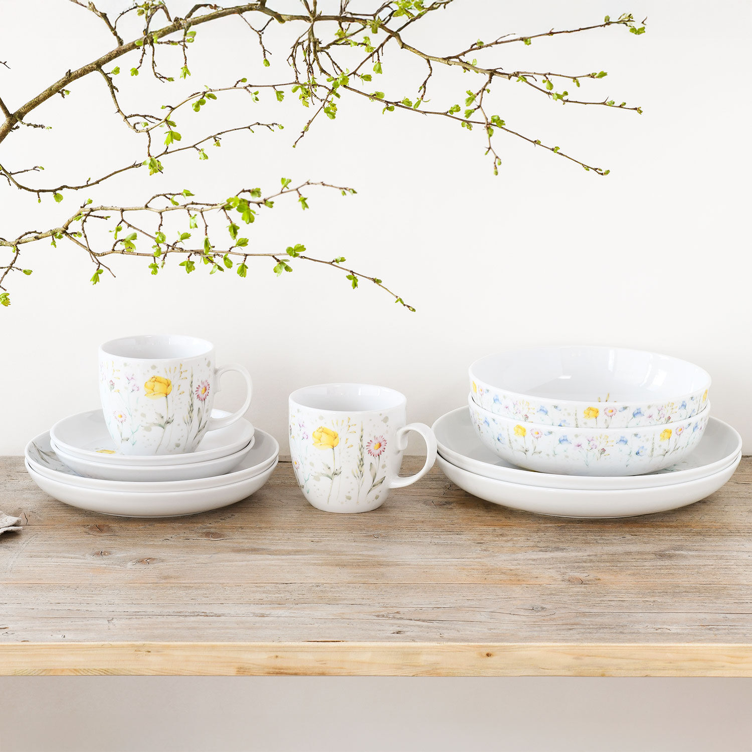 Geschirr-Set Wiesenblumen 10-teilig