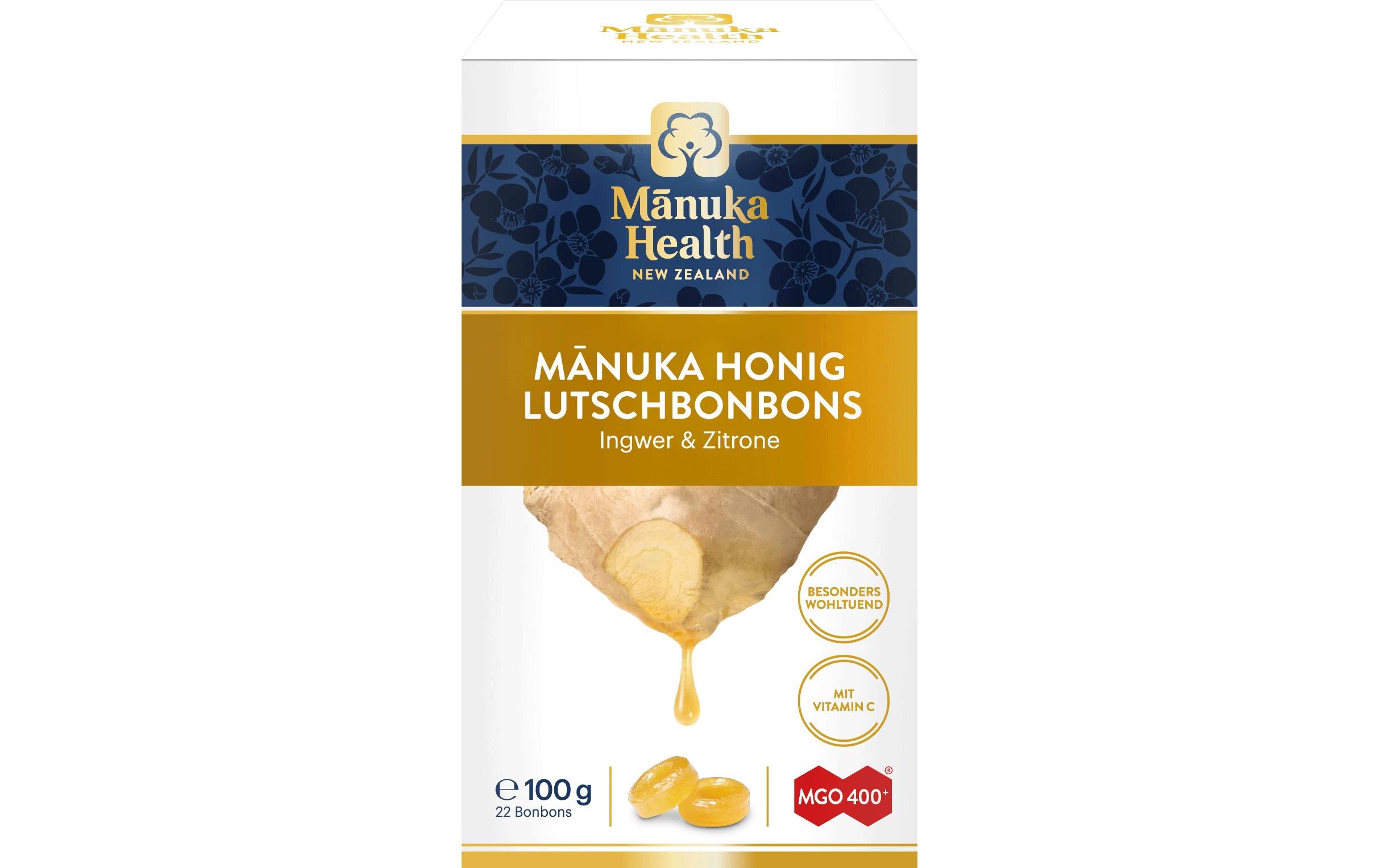 MGO 400+ Manuka Lutschbonbons Ingwer-Zitrone 100 gLutschbonbons mit Manuka Honig