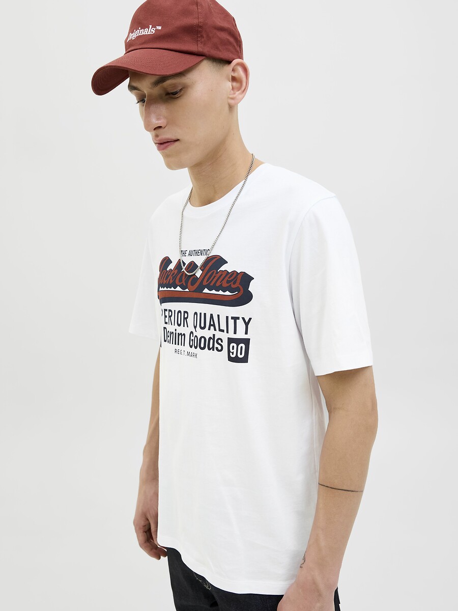 JACK & JONES<br>Camiseta de gola redonda com o logotipo Jje