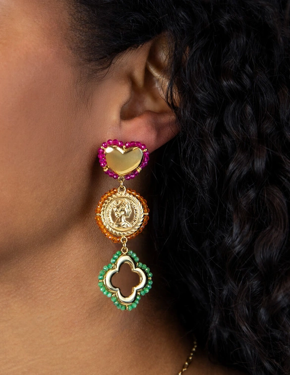 My Jewellery Sunrocks statement oorbellen met kralen MJ12619