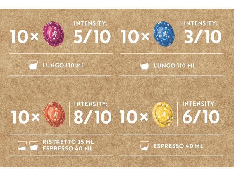 Café Royal Professional Pads Variety Box Bio-Fairtrade 40 S Hochwertige Kollektion mit Nespresso Professional Pads