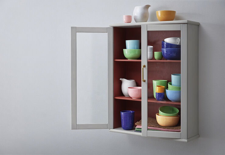 Lyngby Porcelæn Herringbone Dækkeserviet 43x30 cm rosa 82% bomuld recycled, Lyserød