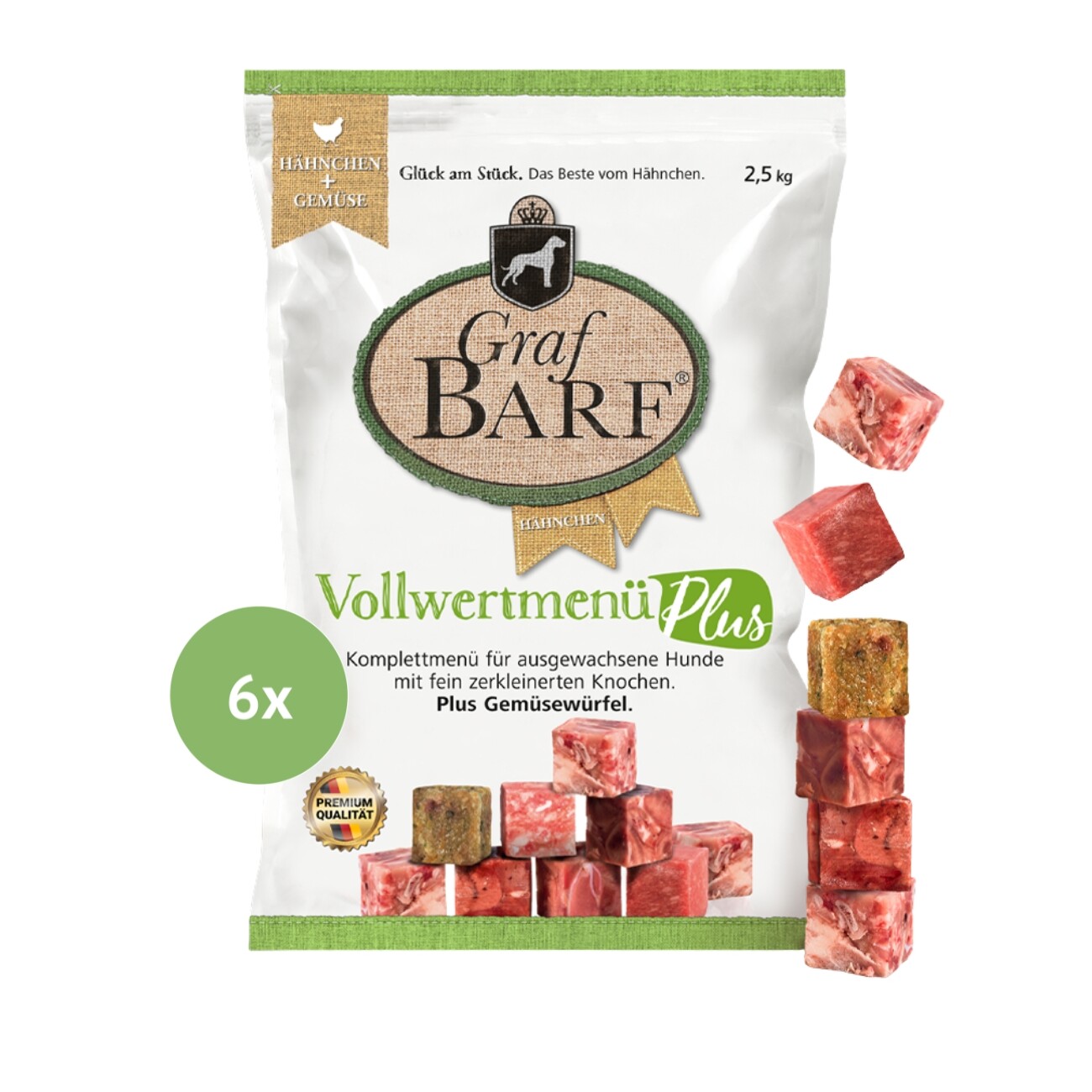 Graf Barf Vollwertmenü Plus Hähnchen 6x2,5kg