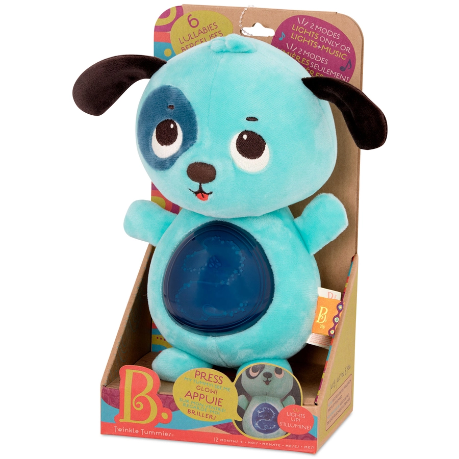 B.TOYS B. Twinkle Tummies - Hund mit Licht und Sound Mehrfarbig