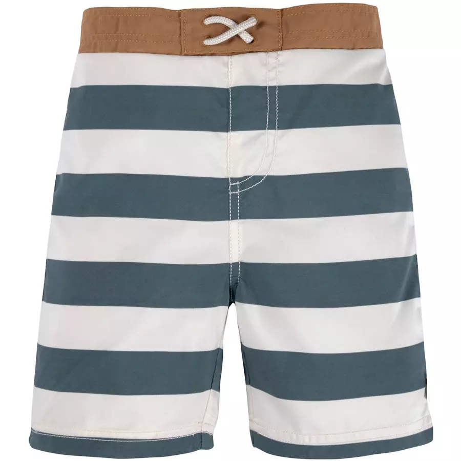 LÄSSIG UV-Badeshorts Block Stripes weiß blau