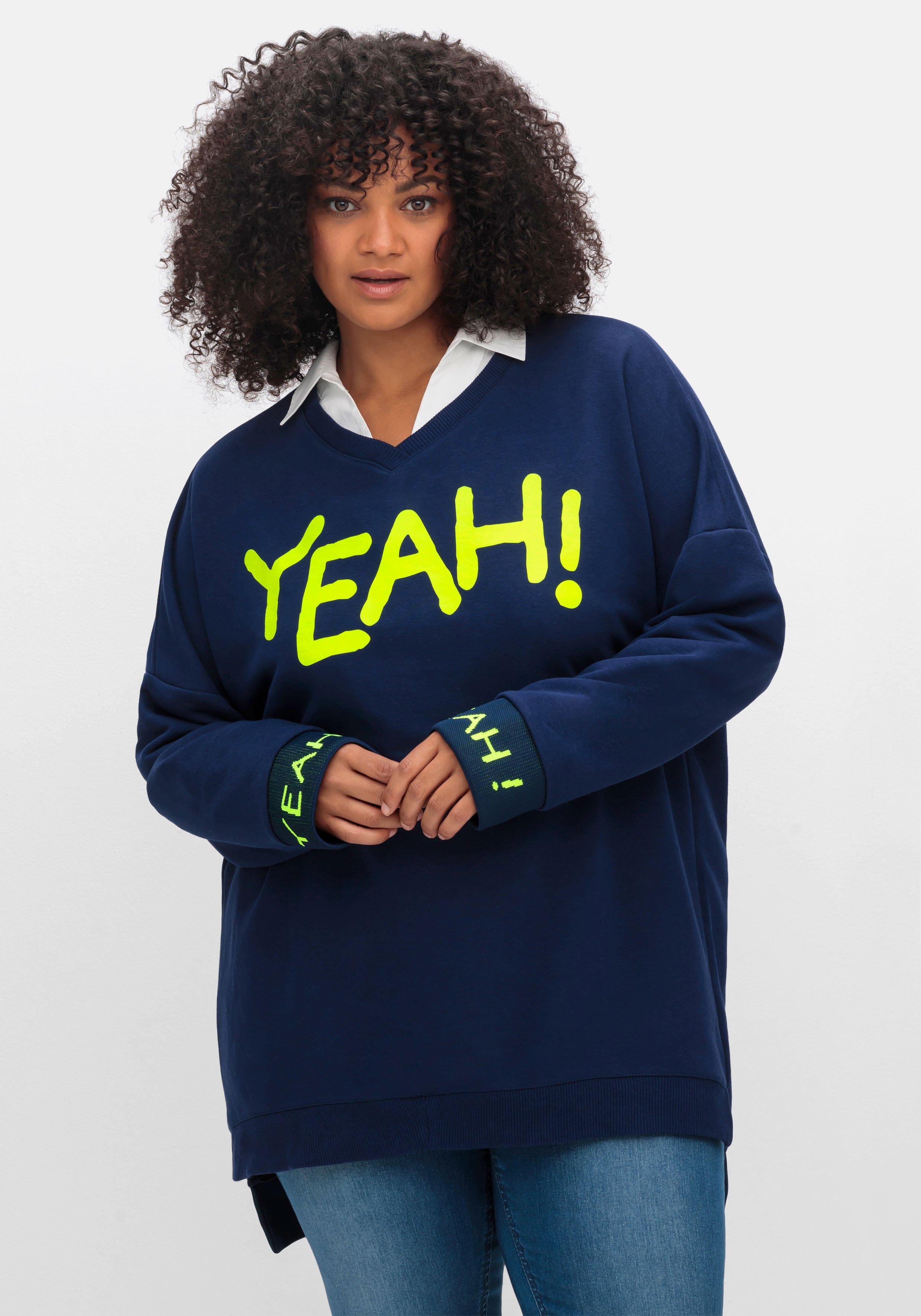 Oversize-Sweatshirt mit Statement-Frontdruck