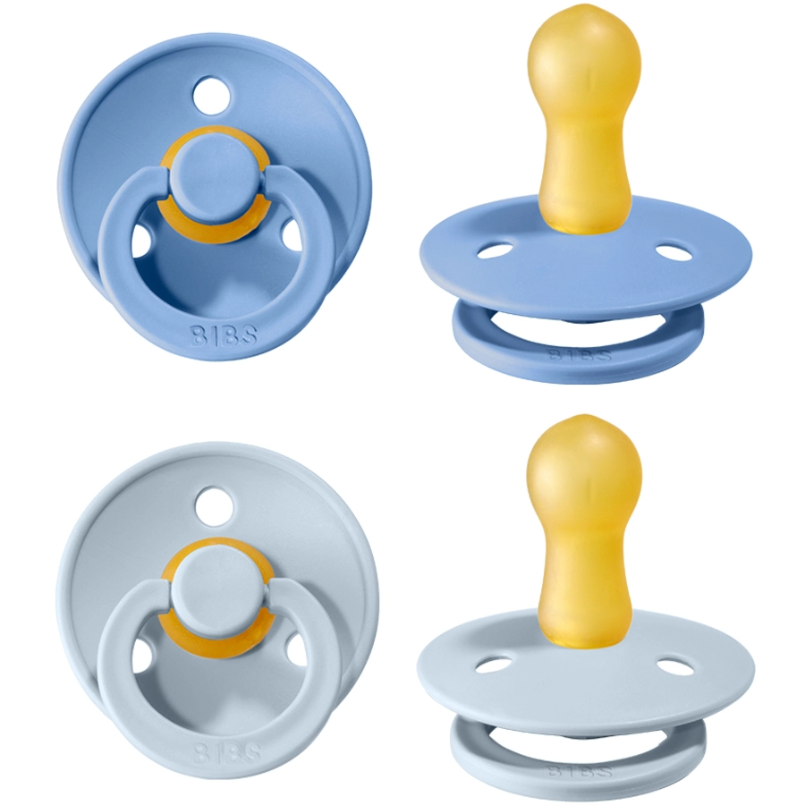 BIBS® Schnuller Colour Sky Blue  Baby Blue 6-18 Monate, 4 Stk.