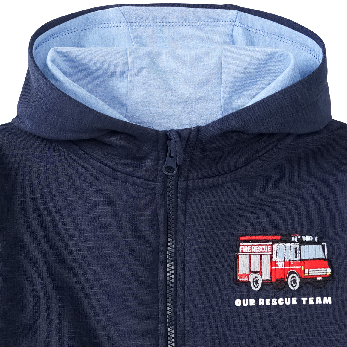 Topolino Jungen Sweatjacke mit Feuerwehrauto-Motiv dunkelblau
