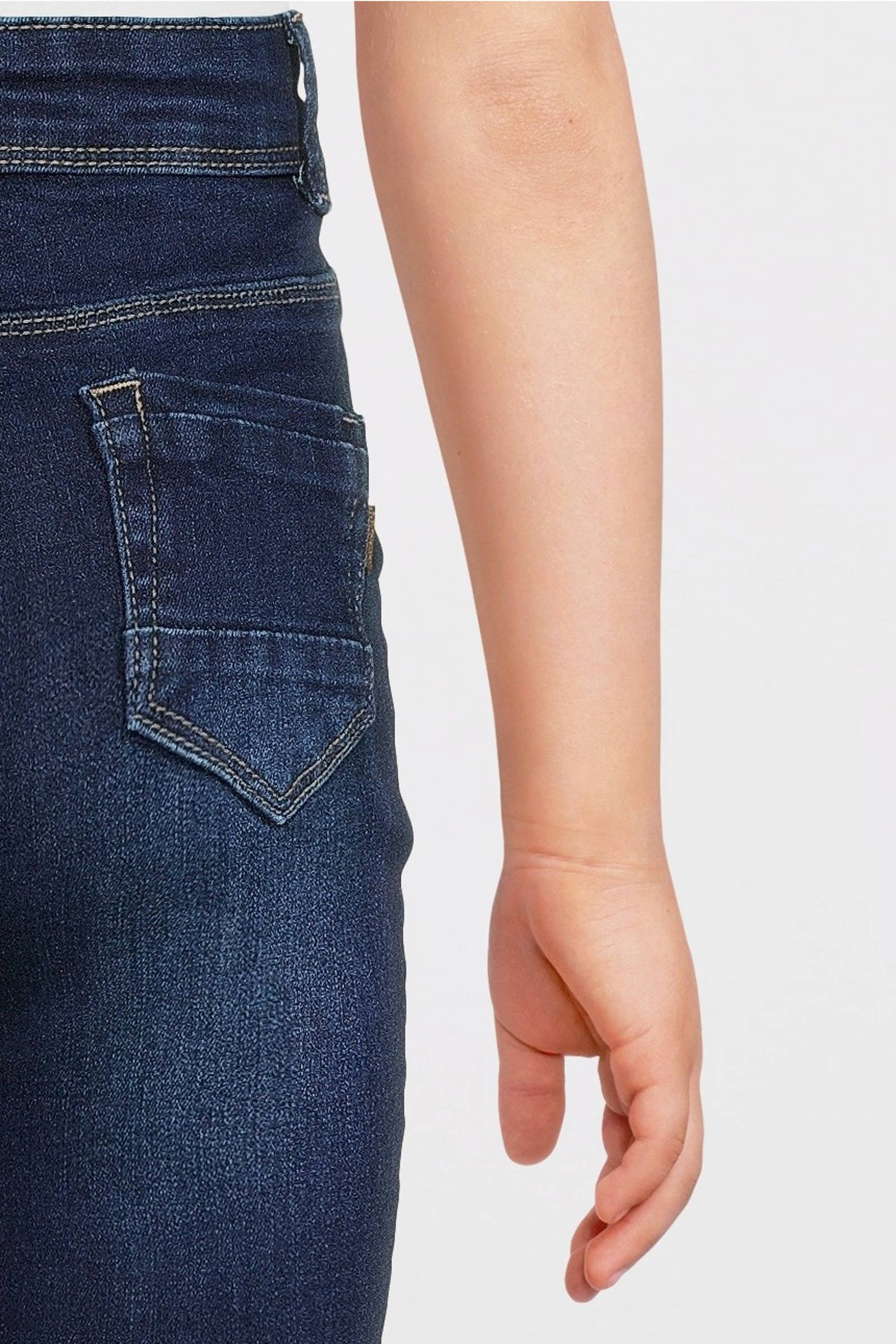 NAME IT high waist skinny jeans NKFPOLLY dark blue denim