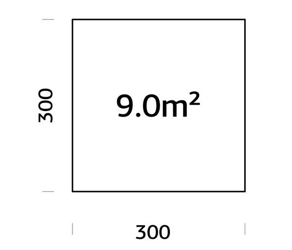 Palmako Fundamentrahmen 3x3 m, inkl.