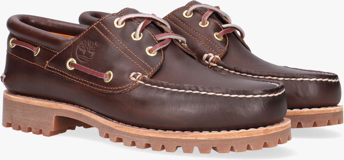 bruine timberland veterschoenen authentics 3 eye classic lug