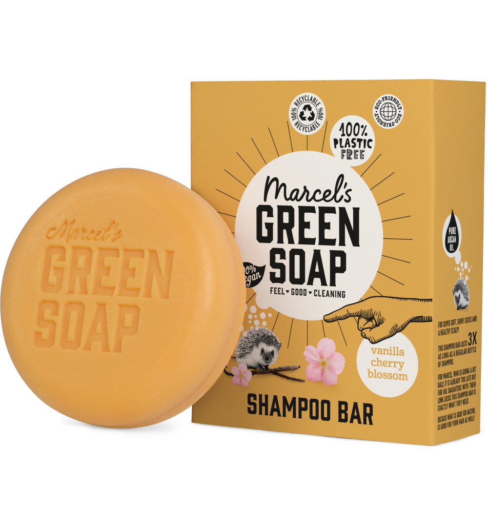 Marcel’s Green Soap Shampoo bar vanilla & cherry (90 gr)